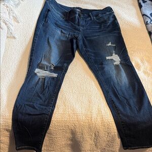 Torrid Dark Wash Distressed Women’s Jeans - Casual Skinny Fit